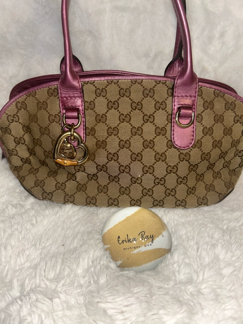 SOLD Gucci GG Canvas Heart Bit Bag - Picture 2 of 16